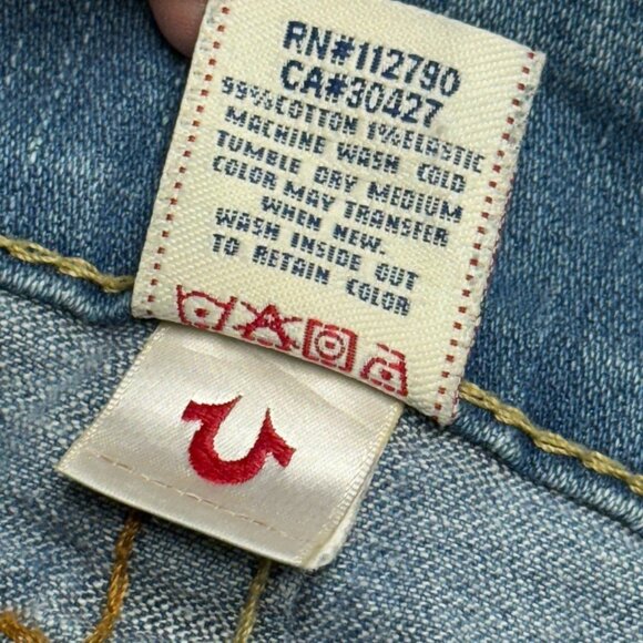 True Religion Jeans Womens 26 (28x30) Blue Made in USA RN 112790 - Picture 8 of 15